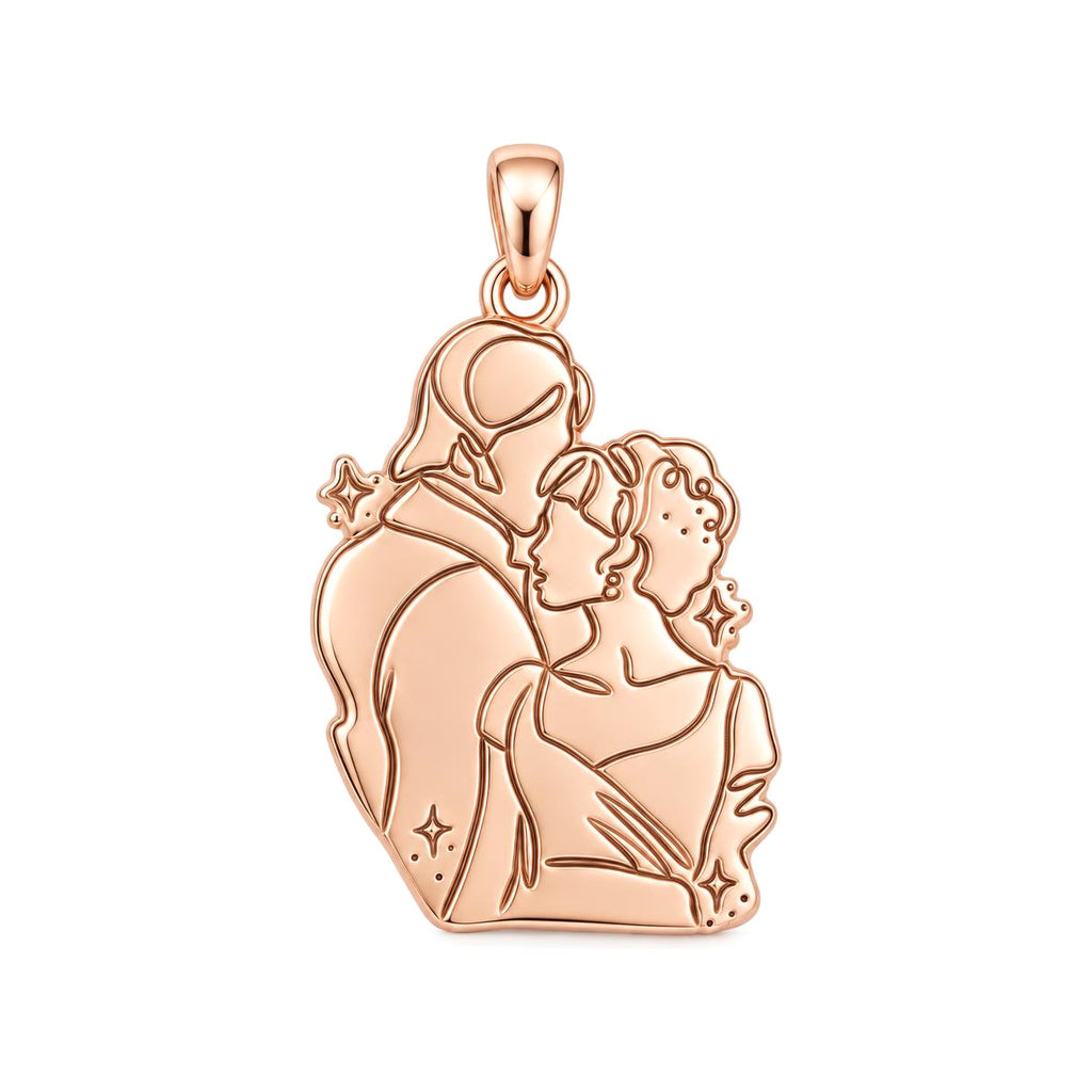  Price and Prejudice The Story of Us Charm Bracelet – Timeless Love Keepsake – rose gold charm, front view