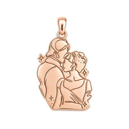  Price and Prejudice The Story of Us Charm Bracelet – Timeless Love Keepsake – rose gold charm, front view