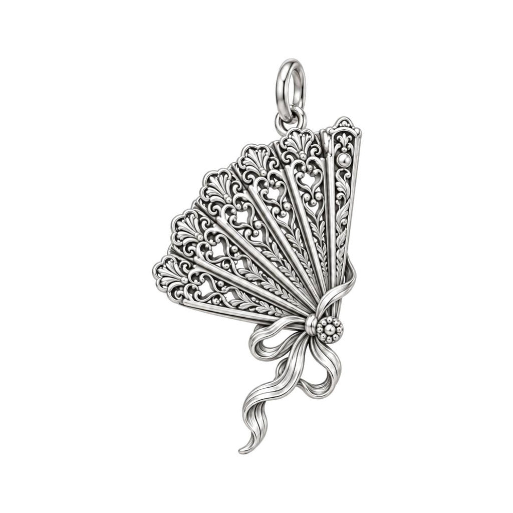 Pride and Prejudice Fan Charm and Polyester Cord Bracelet Set