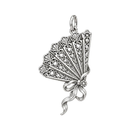 Pride and Prejudice Fan Charm and Polyester Cord Bracelet Set