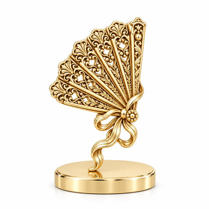 Pride and Prejudice Fan Keepsake Plaque – 18K gold, front view