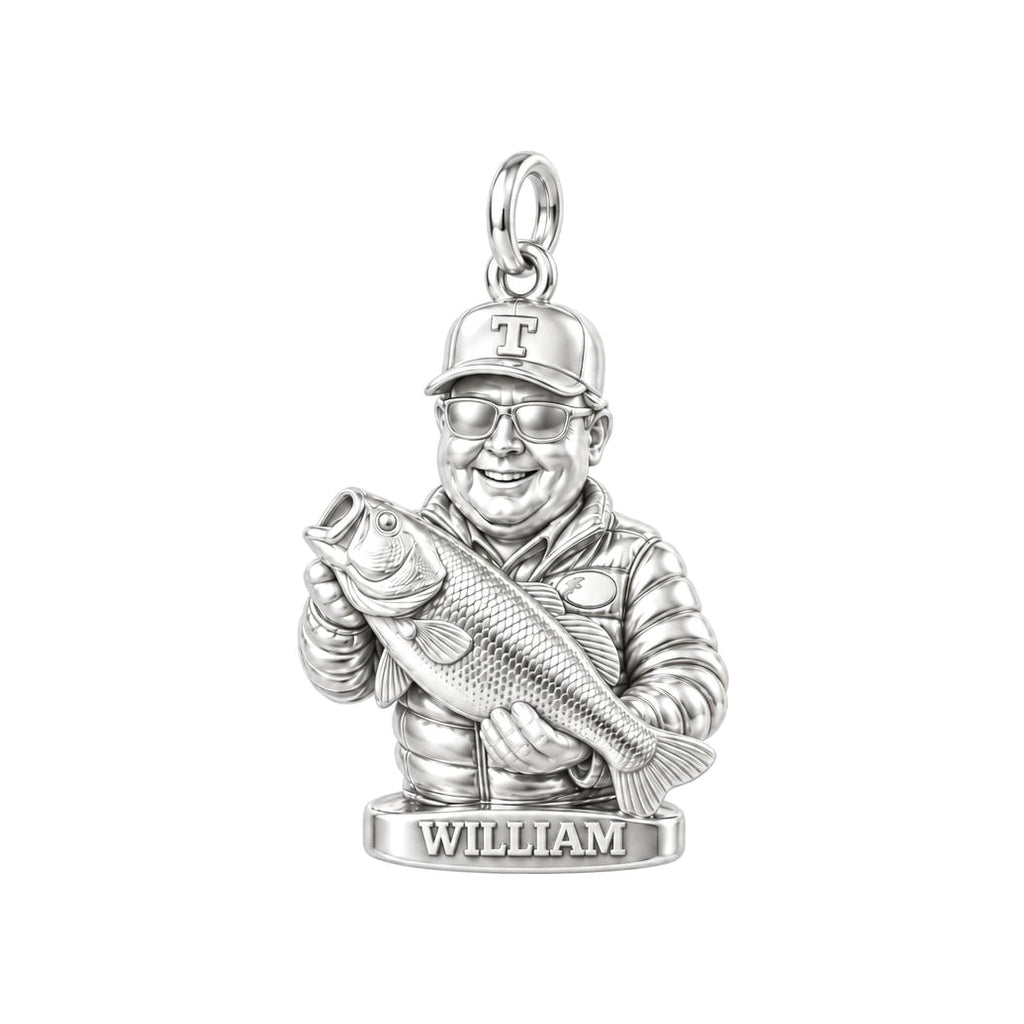 Prize Catch Fisherman Charm and Polyester Cord Bracelet Set