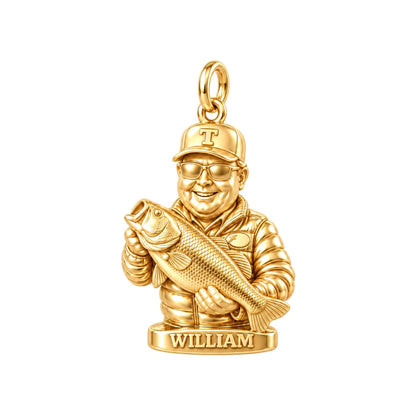 Prize Catch Fisherman Charm and Polyester Cord Bracelet Set
