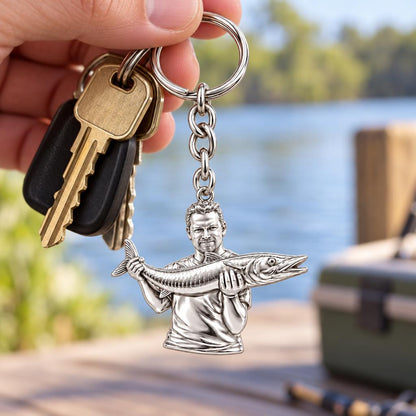 Prized Catch Custom Photo Charm Keychain – worn / in use