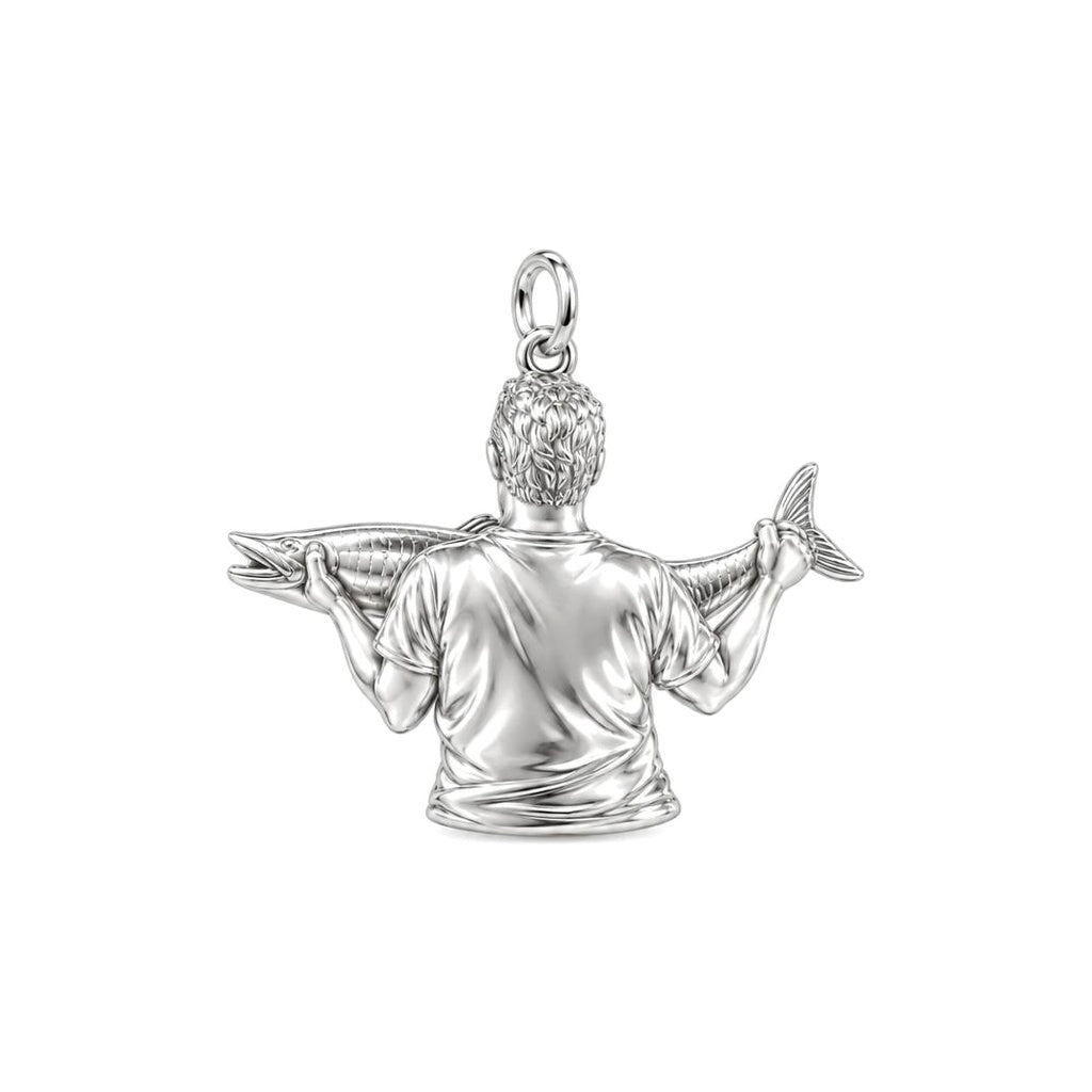 Prized Catch Custom Photo Charm Keychain – back of the charm, engraving area