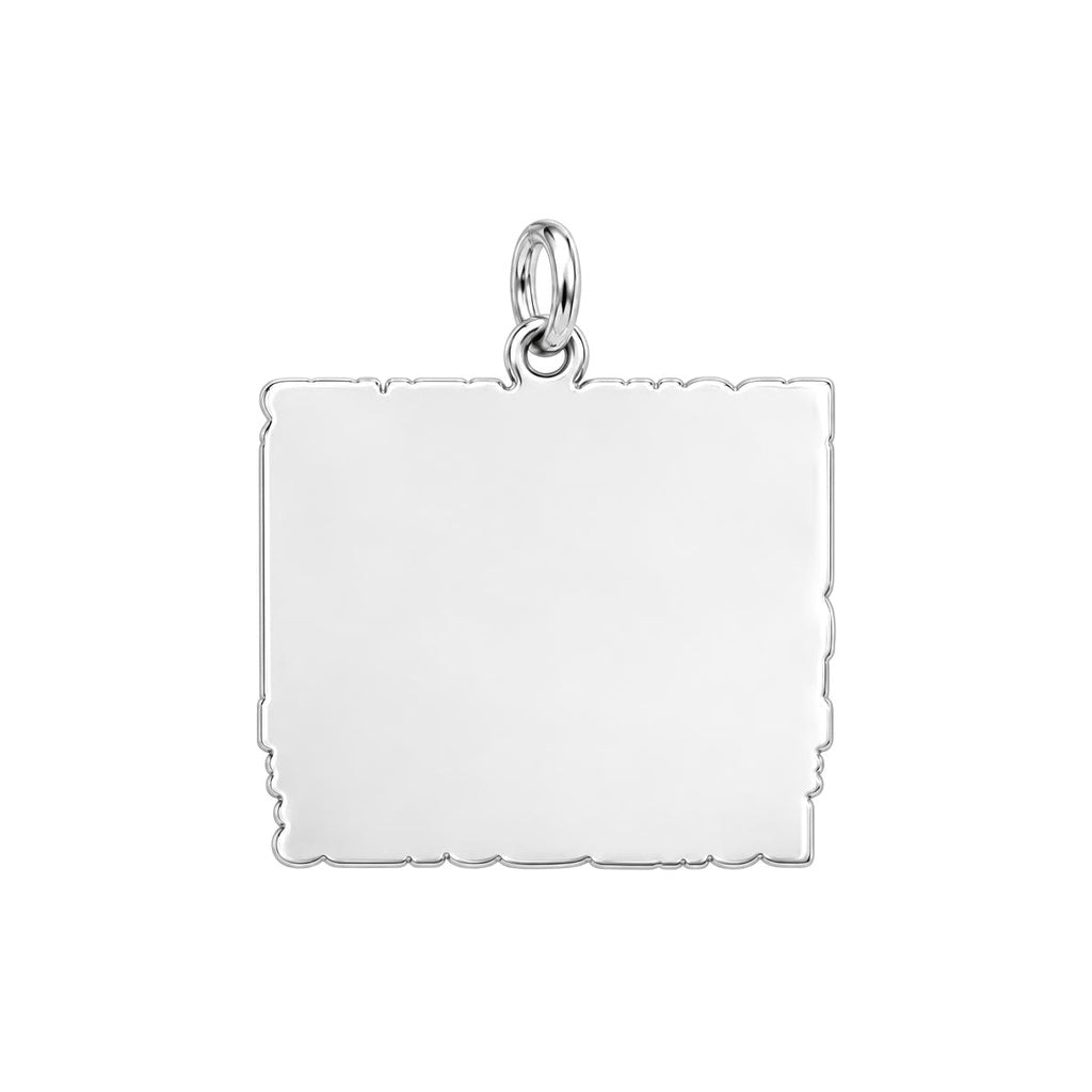 Proud Father Portrait Charm Bracelet – Personalized Dad Gift – back of the charm, engraving area