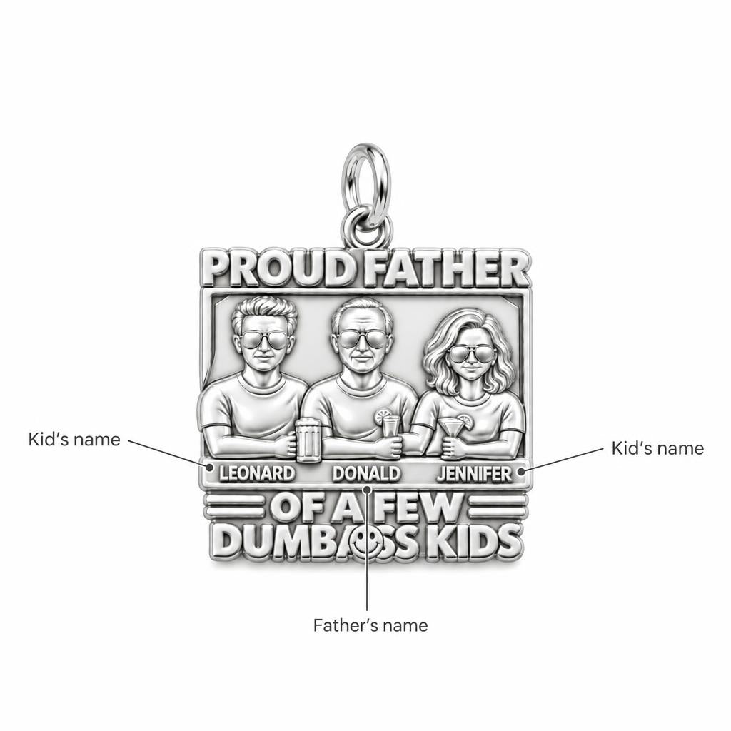 Proud Father Portrait Charm Bracelet – Personalized Dad Gift – personalization guide