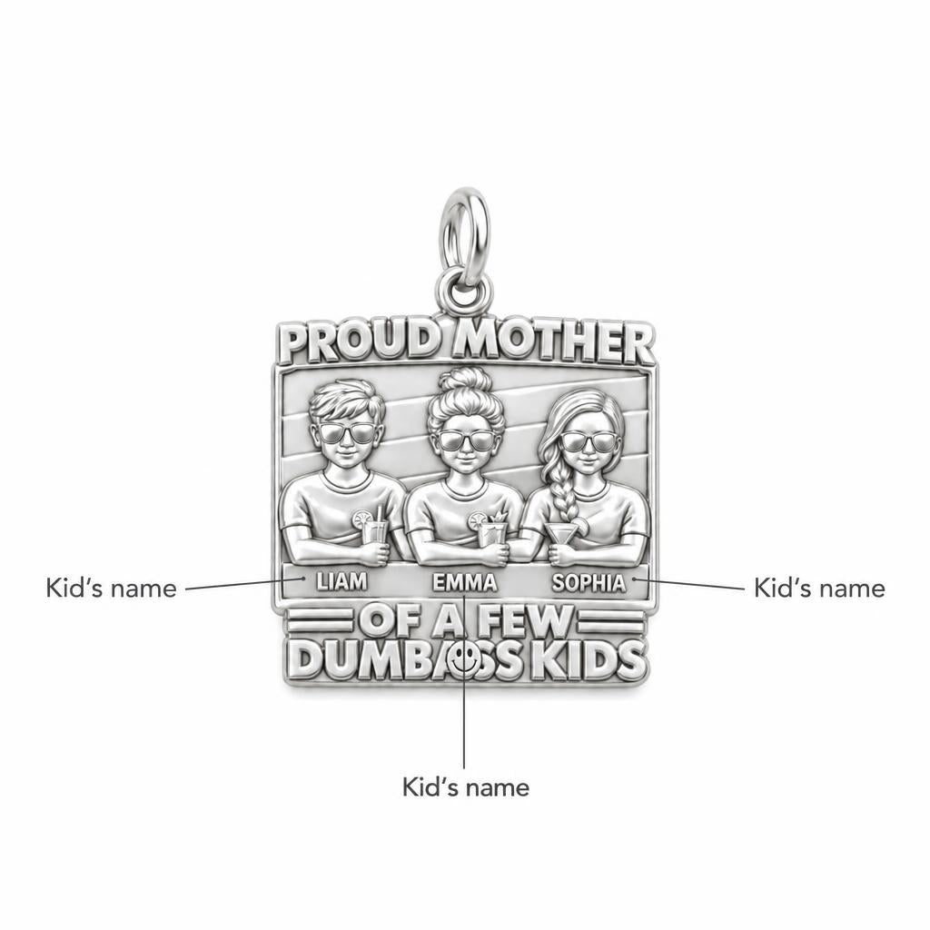Proud Mother Dumbass Kids Charm Bracelet – Personalized Mom Gift – personalization guide