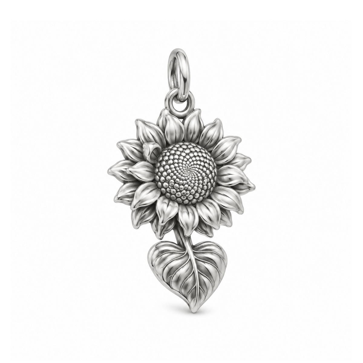 Proud Sunflower Charm — Silver | charm-topics-remaining-444-2026-09-14 | topic-173