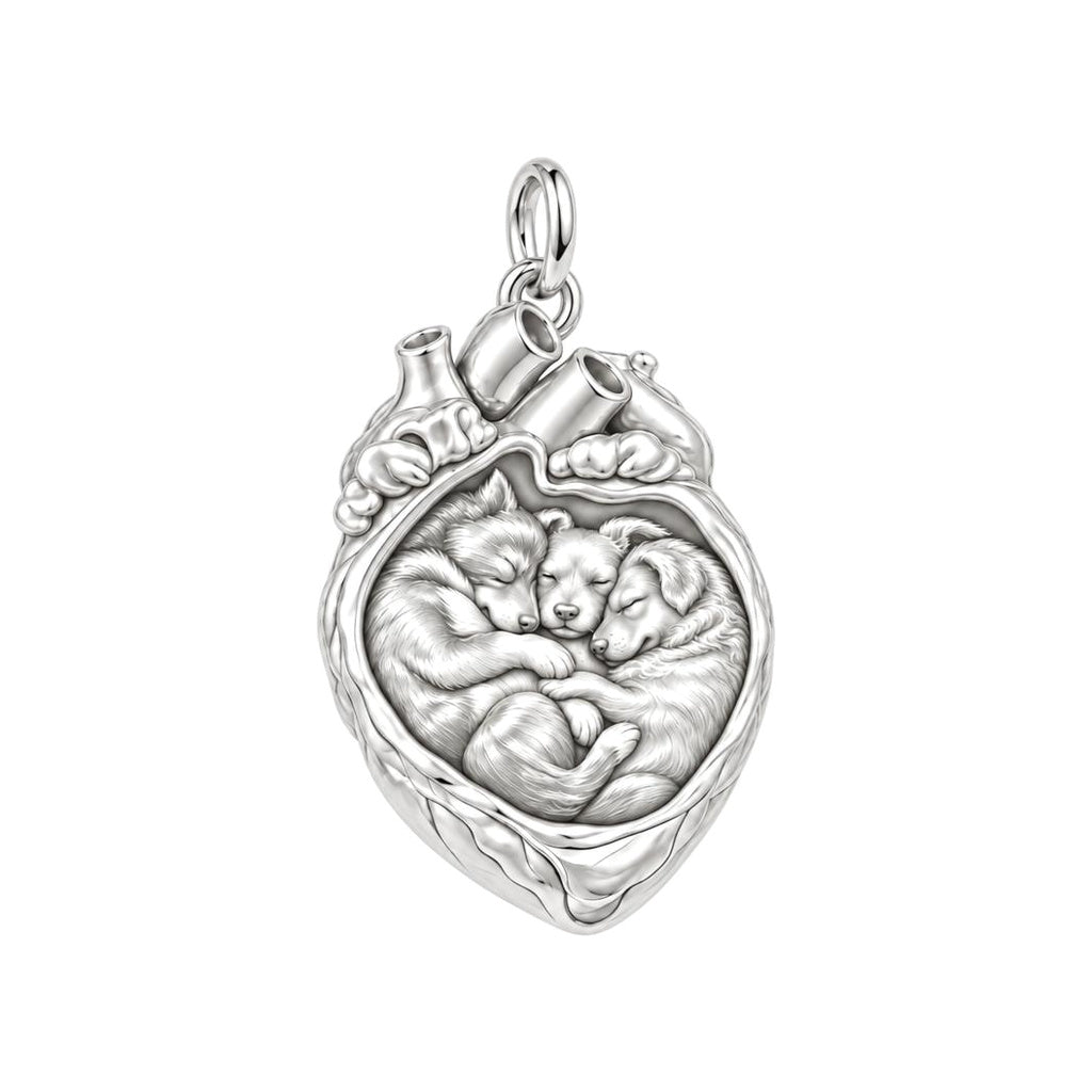 Puppies in My Heart Charm and Polyester Cord Bracelet Set