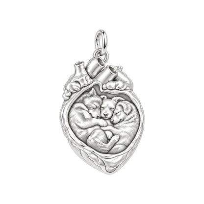 Puppies in My Heart Charm and Polyester Cord Bracelet Set