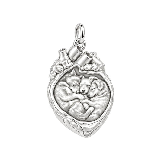 Puppies in My Heart Charm and Polyester Cord Bracelet Set