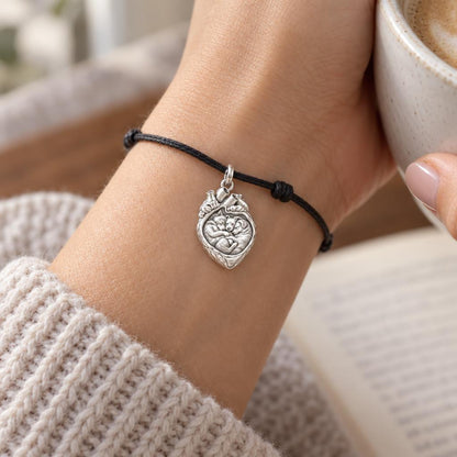 Puppies in My Heart Charm and Polyester Cord Bracelet Set