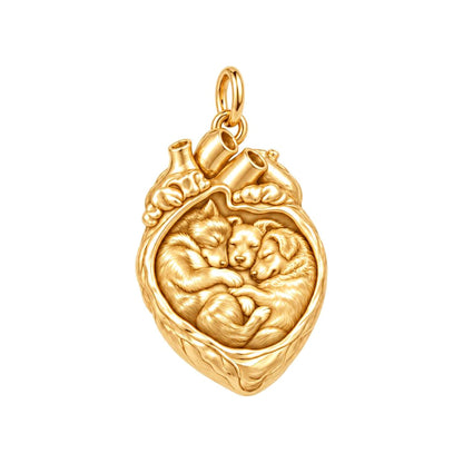 Puppies in My Heart Charm and Polyester Cord Bracelet Set