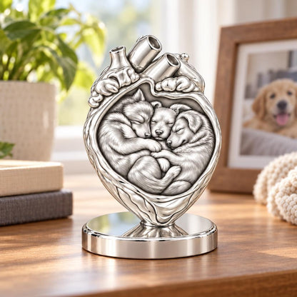 Puppies in My Heart Keepsake Plaque – worn / in use