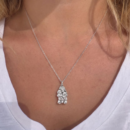 Puppy Hug Cuddle Charm Necklace Set – worn / in use