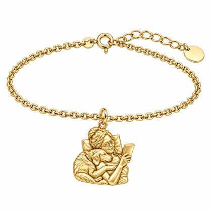 Quiet Moments at Home Charm Bracelet Set – 18K gold, front view