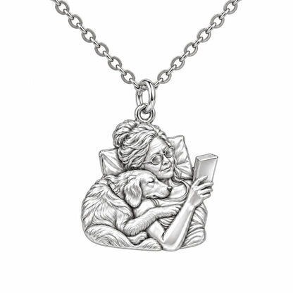 Quiet Moments at Home Charm Necklace Set – silver, front view