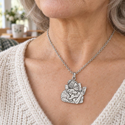Quiet Moments at Home Charm Necklace Set – worn / in use