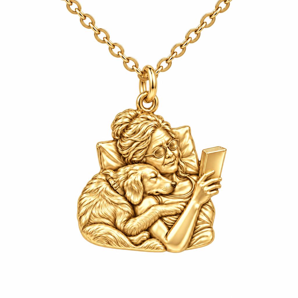 Quiet Moments at Home Charm Necklace Set – 18K gold, front view