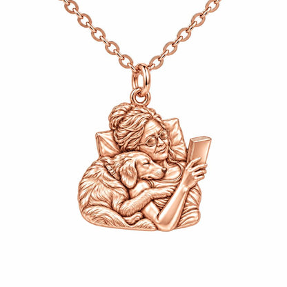 Quiet Moments at Home Charm Necklace Set – rose gold, front view