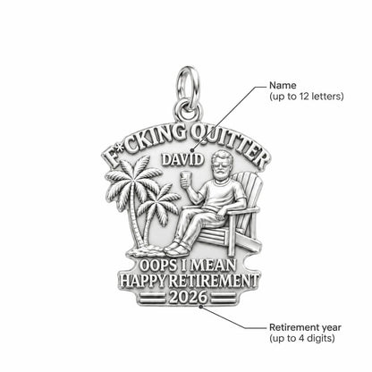 Quitter Retirement Beach Charm Bracelet – Personalized Retiree Gift – personalization guide