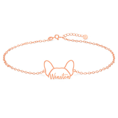 Soulyshine Whisper Outline Your Pet's Face and Name - Handcrafted Bracelet