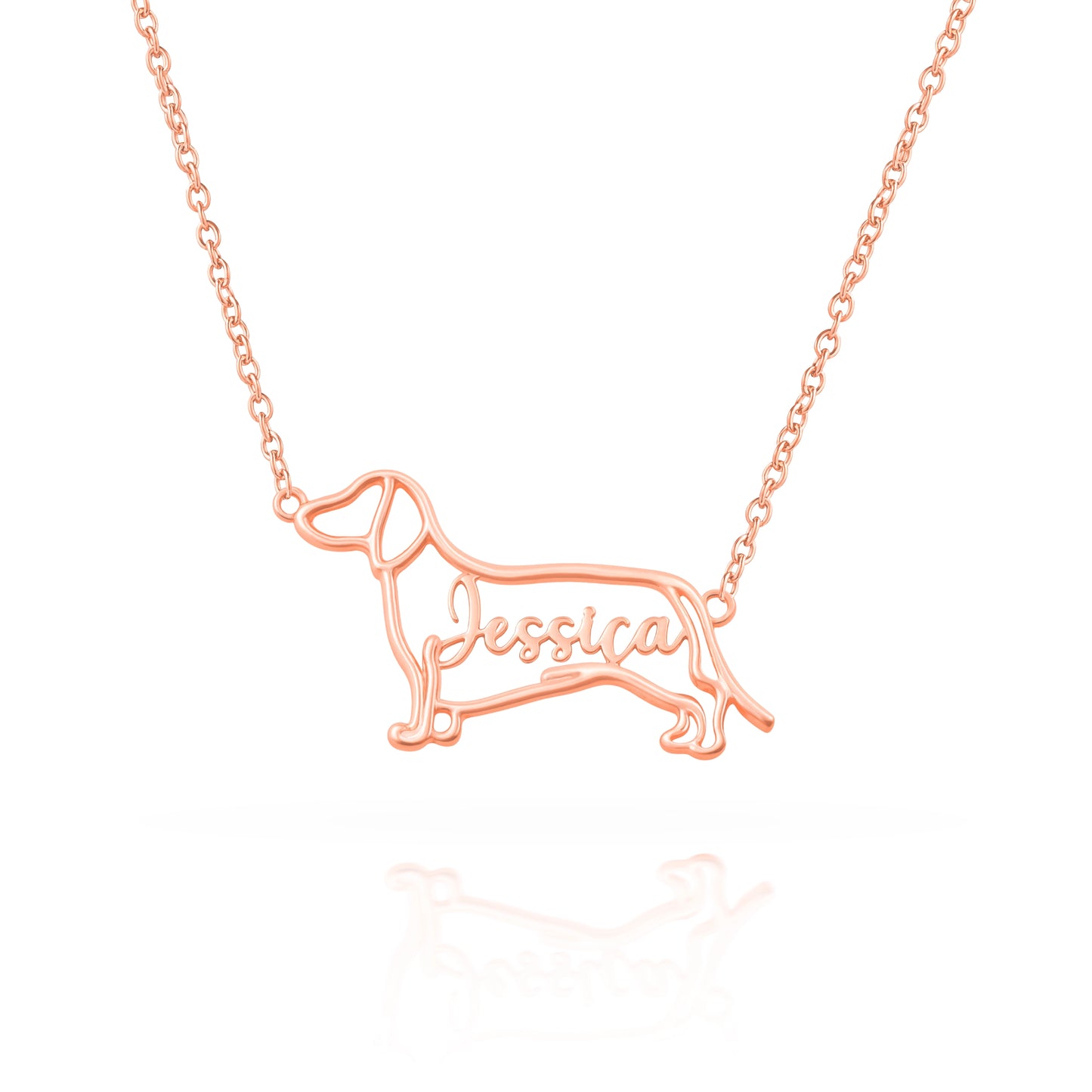 The Fine Line Portrait – Custom Dog Outline Handcrafted Necklace