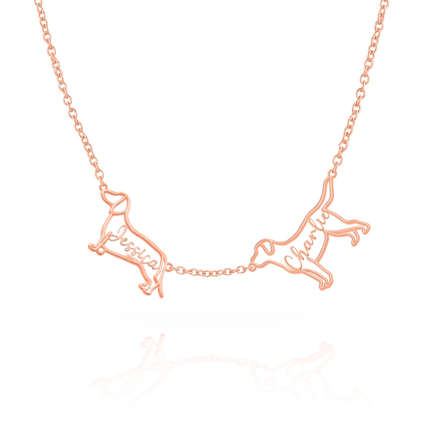The Fine Line Portrait – Custom Dog Outline Handcrafted Necklace