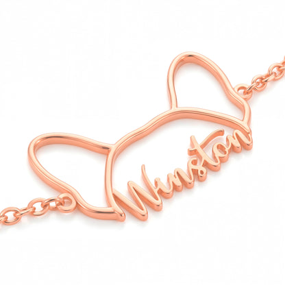 Soulyshine Whisper Outline Your Pet's Face and Name - Handcrafted Bracelet