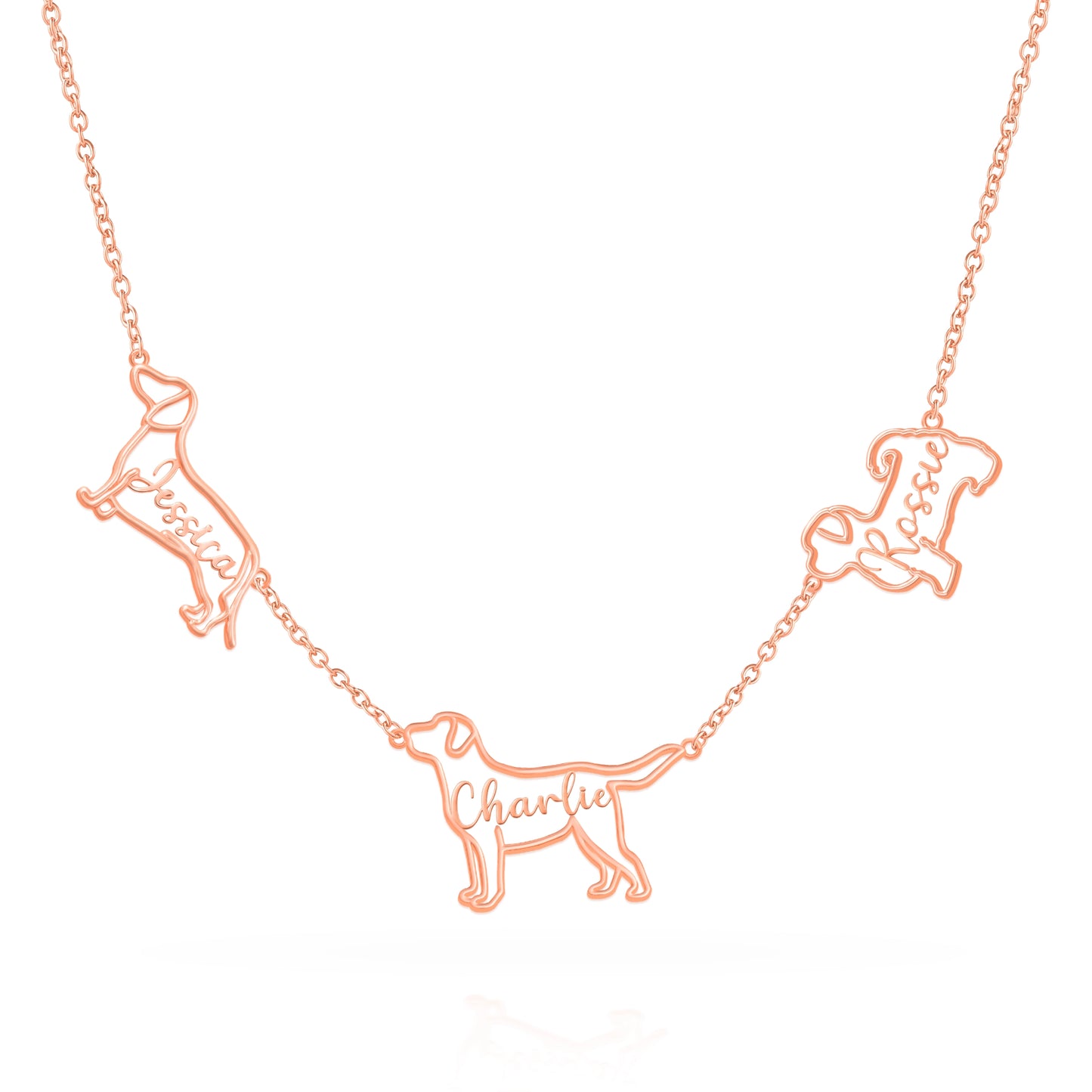 The Fine Line Portrait – Custom Dog Outline Handcrafted Necklace