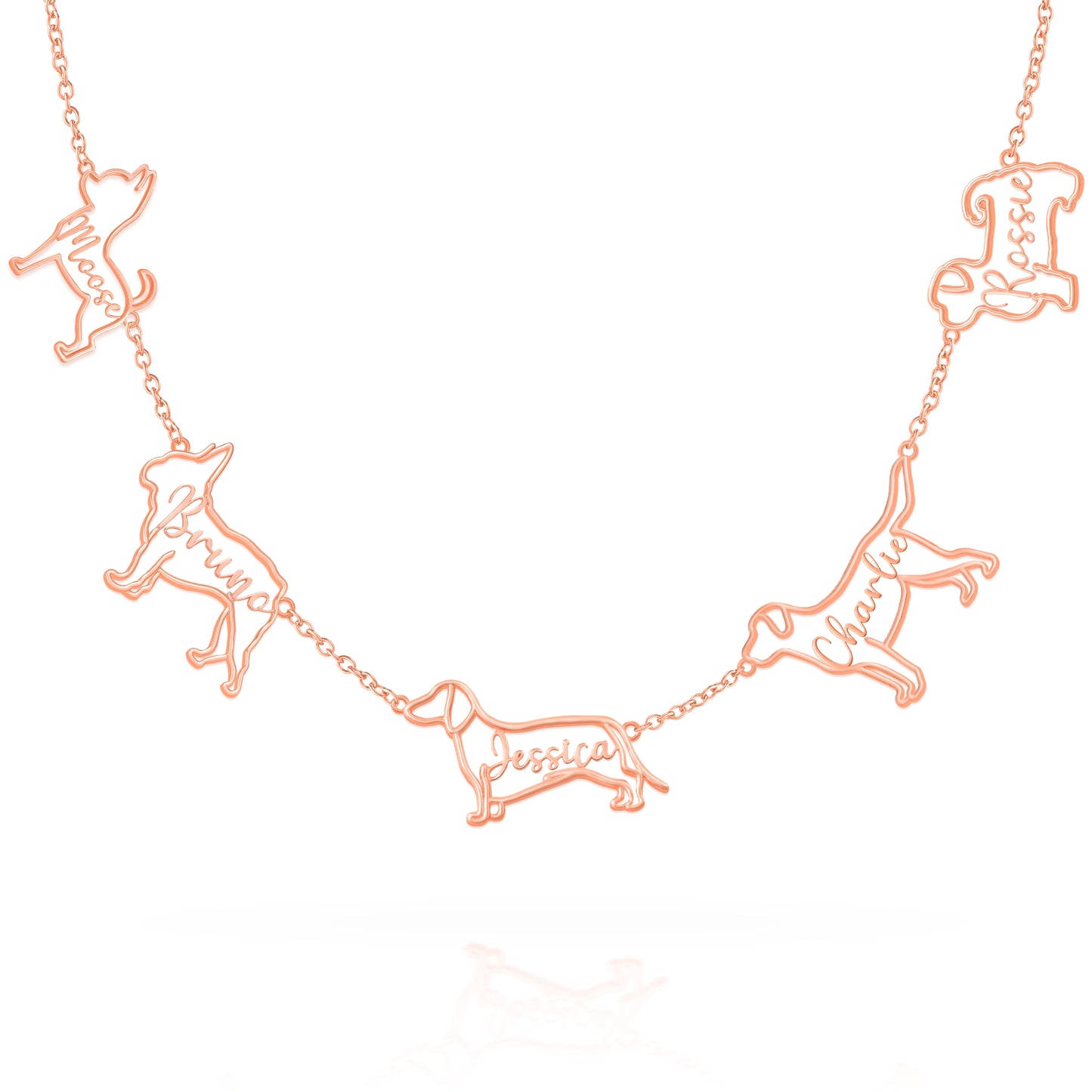 The Fine Line Portrait – Custom Dog Outline Handcrafted Necklace