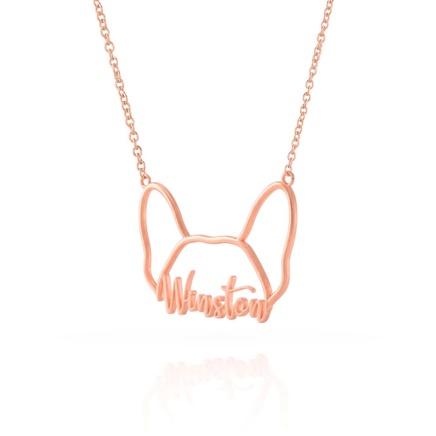 Soulyshine Whisper of Paws – Personalized Outline Your Pet's Face and Name Necklace