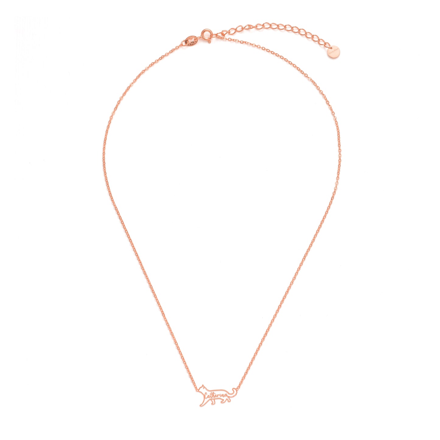 The Fine Line Portrait Cat – Custom Cat Silhouette Handcrafted Necklace