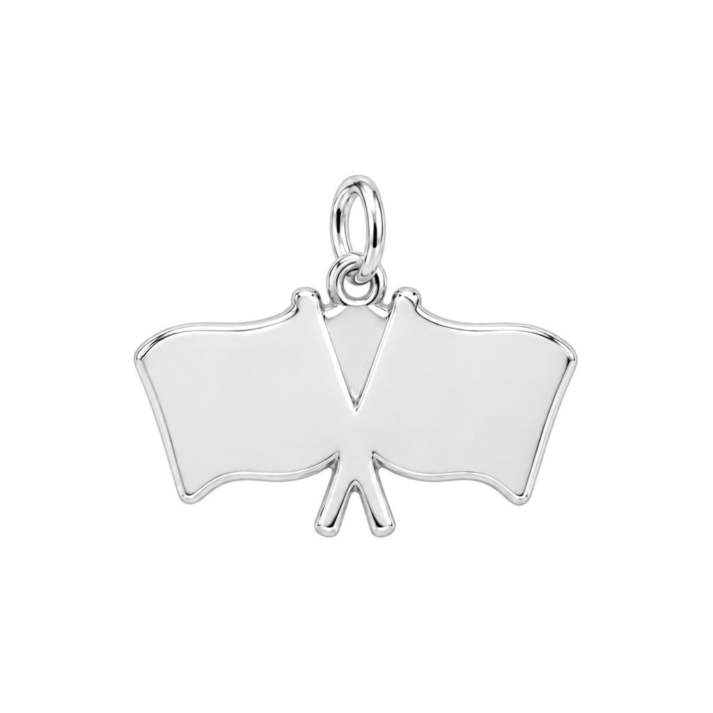 Racing Finish Line Charm Bracelet – Personalized Racer Gift – back of the charm, engraving area