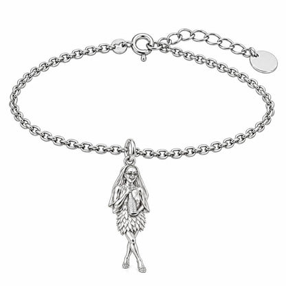 Radiant Bride Celebration Charm Bracelet Set – silver, front view