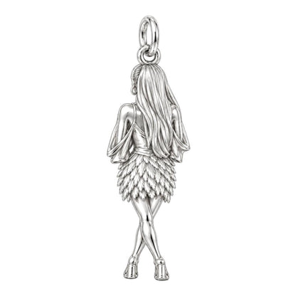 Radiant Bride Celebration Charm Necklace Set – back of the charm, engraving area