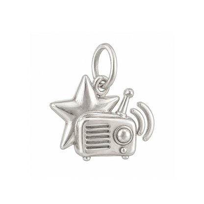 Radio and Star Charm — Silver — 50-works-silver-20260916-126