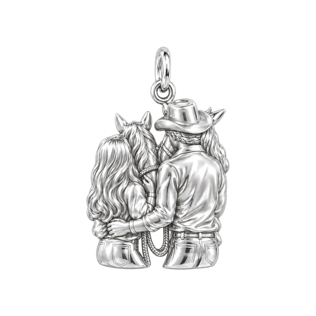 Ranch Life Love Charm Bracelet – Personalized Couple Gift – back of the charm, engraving area