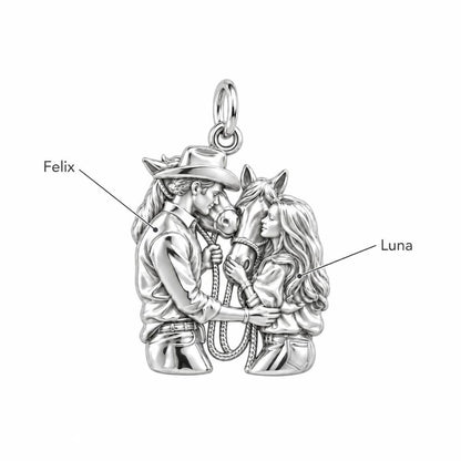 Ranch Life Love Charm Bracelet – Personalized Couple Gift – personalization guide