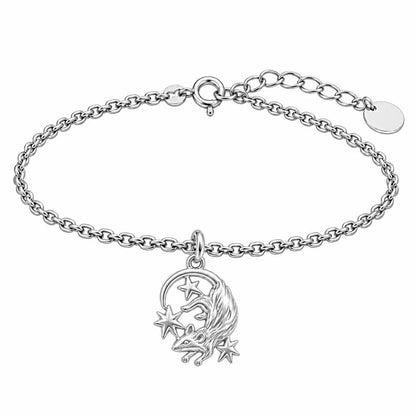 Rat Among the Stars Charm Bracelet Set – silver, front view