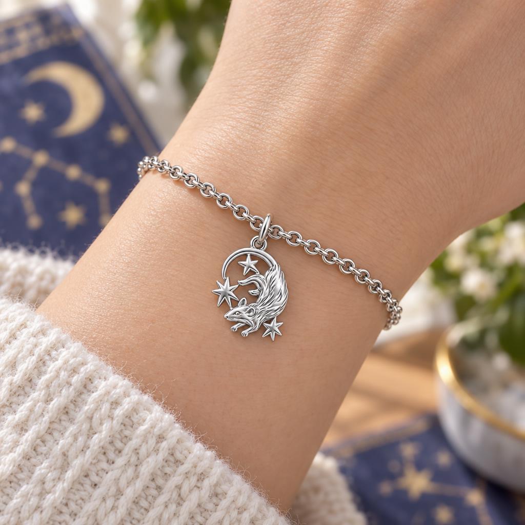 Rat Among the Stars Charm Bracelet Set – worn / in use