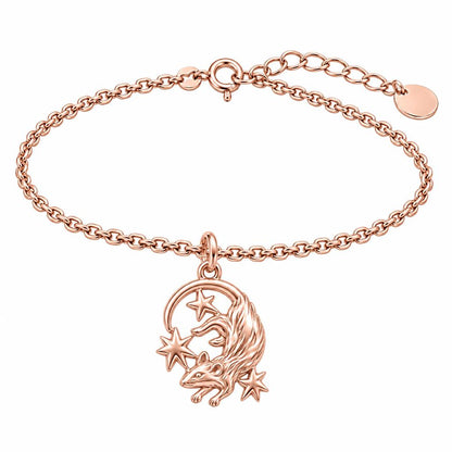 Rat Among the Stars Charm Bracelet Set – rose gold, front view
