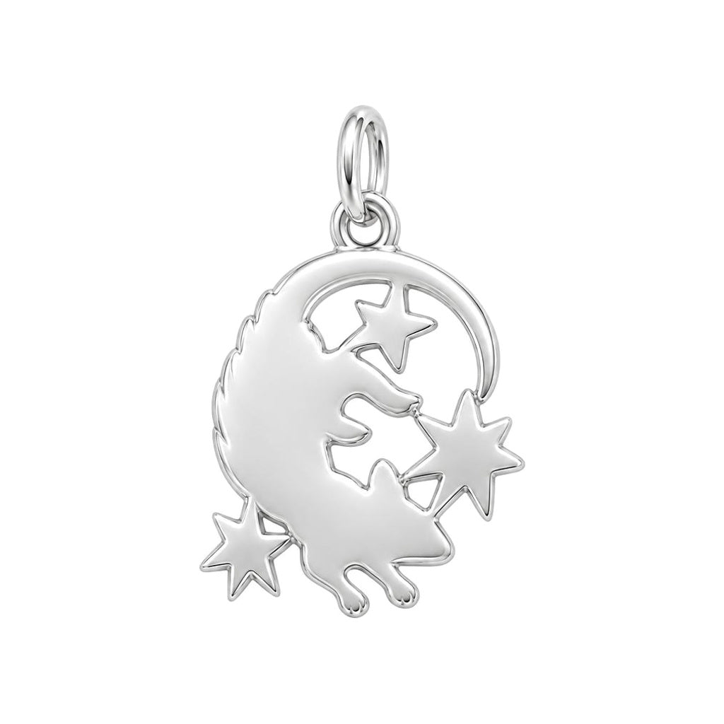 Rat Among the Stars Charm Keychain – back of the charm, engraving area