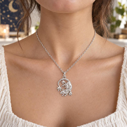 Rat Among the Stars Charm Necklace Set – worn / in use