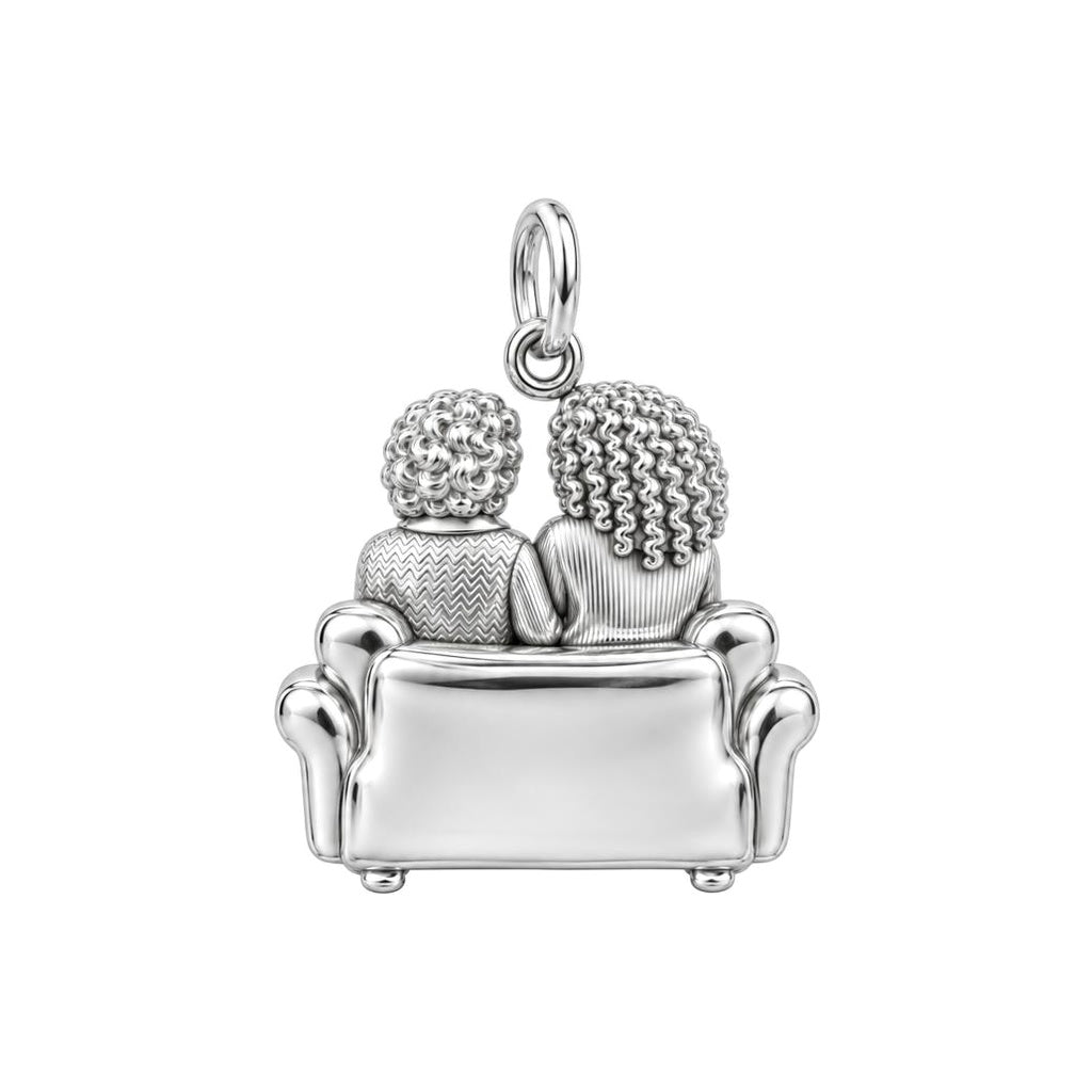 Reading on the Sofa Charm Bracelet – Personalized Nana Gift – back of the charm, engraving area