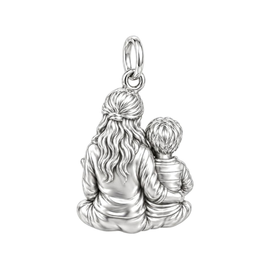 Reading Together Storytime Charm Bracelet – Personalized Mom Gift – back of the charm, engraving area