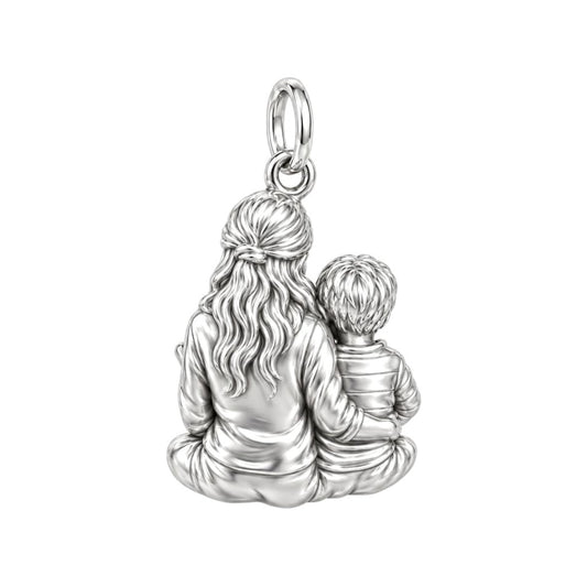 Reading Together Storytime Charm Bracelet – Personalized Mom Gift – back of the charm, engraving area