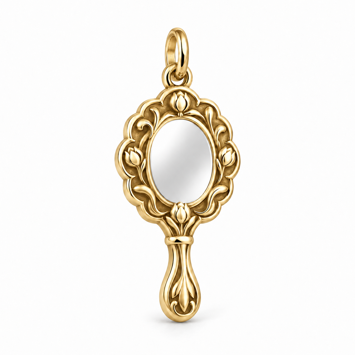 Reflection in Bloom Charm — Gold | charm-topics-remaining-444-2026-09-14 | topic-359