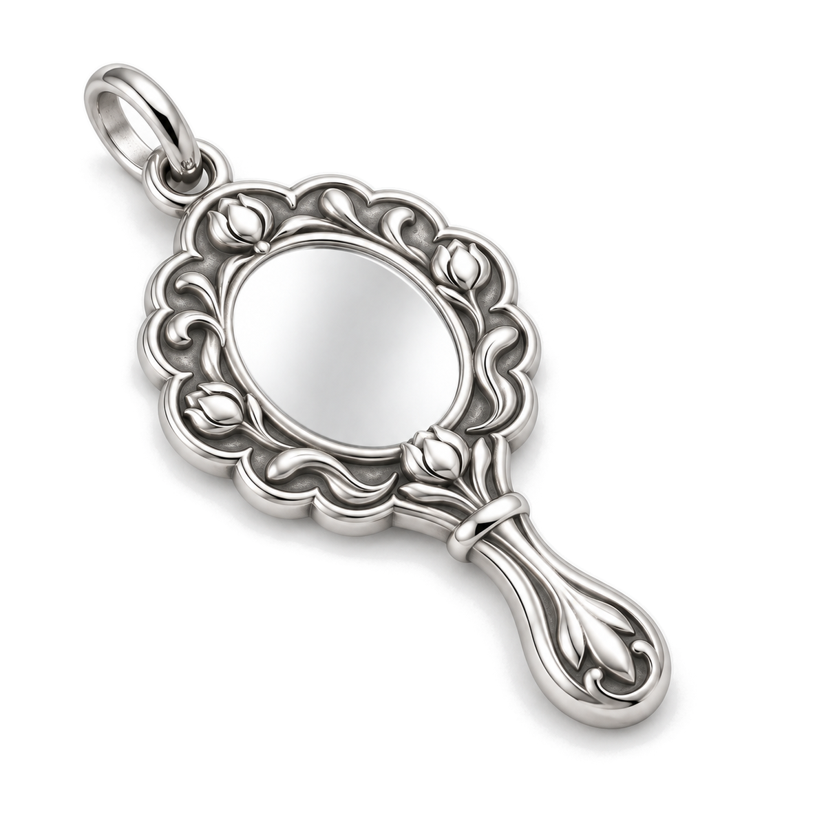Reflection in Bloom Charm — Silver Super Macro | charm-topics-remaining-444-2026-09-14 | topic-359
